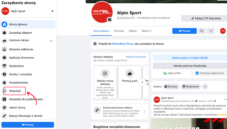 Sprawdź zasięgi Facebook